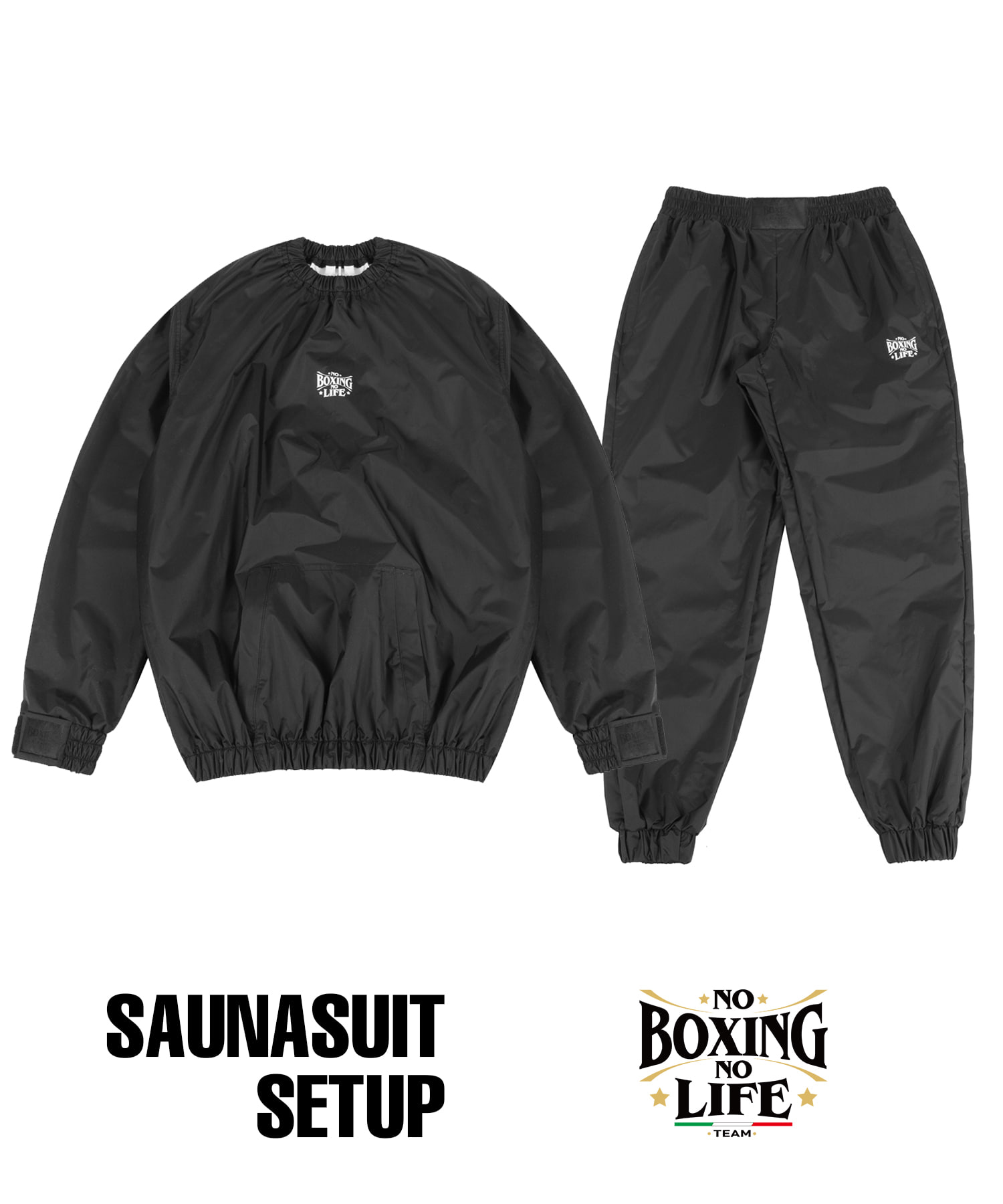 NBNLSET Small Logo Sauna Suit Setup - Black