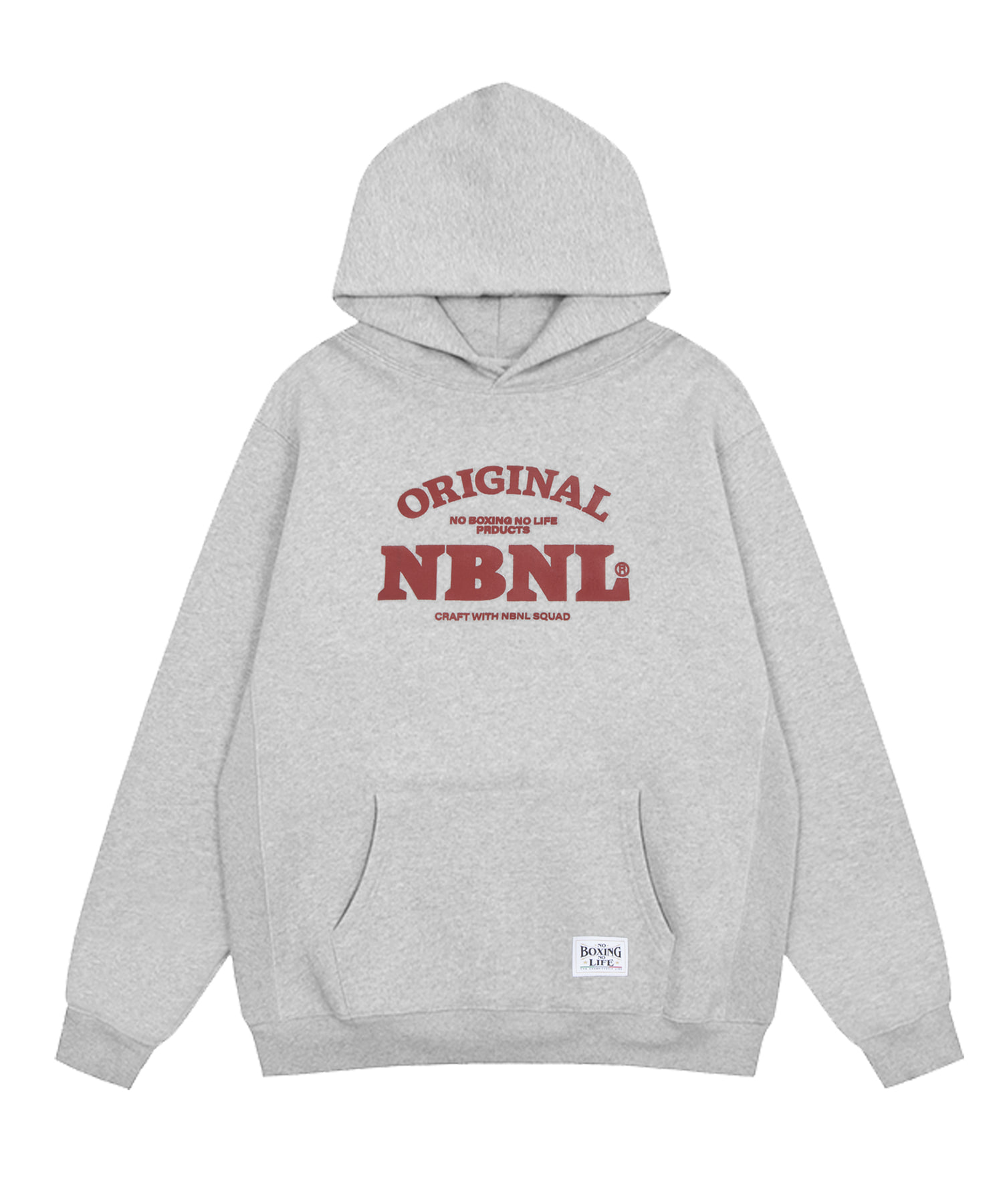 NBNLH202 OG NBNL Logo Reverse Weave Hoodie - Grey